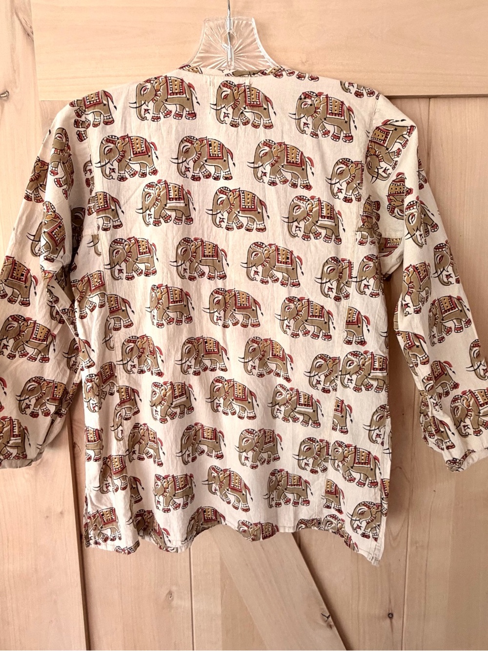 Girl’s Bohemian Peek Top with Pink & Gold Embroidery - Picture 2 of 4